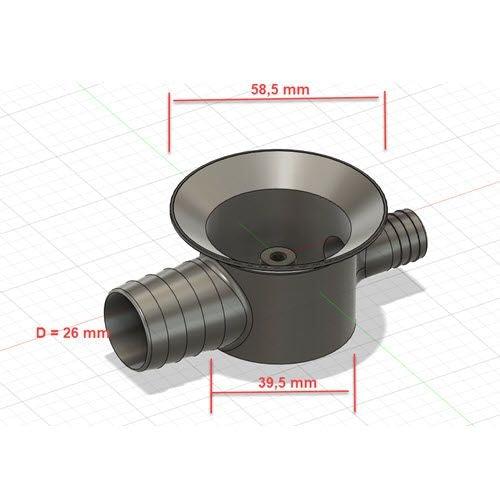 Abfluss Siphon für besseren Wasserablauf 59/40 mm