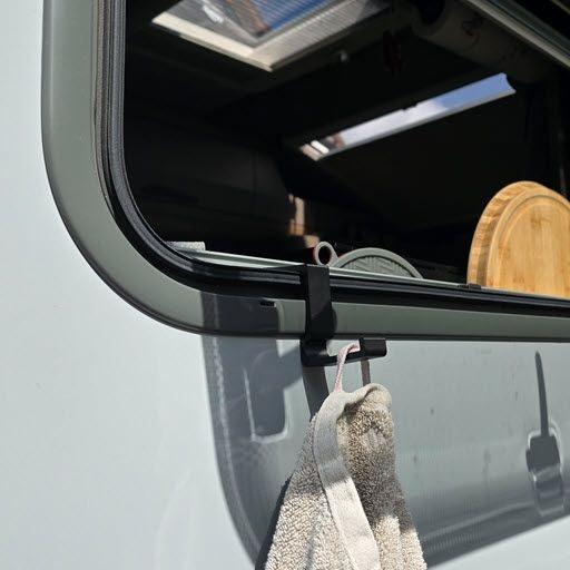 Handtuch-Halter / Fensterhaken für flache Fenster
