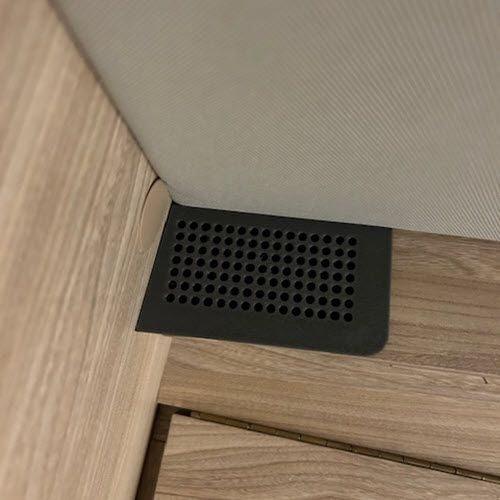Schlafbereich 100 x 50 mit einer 5° Ecke