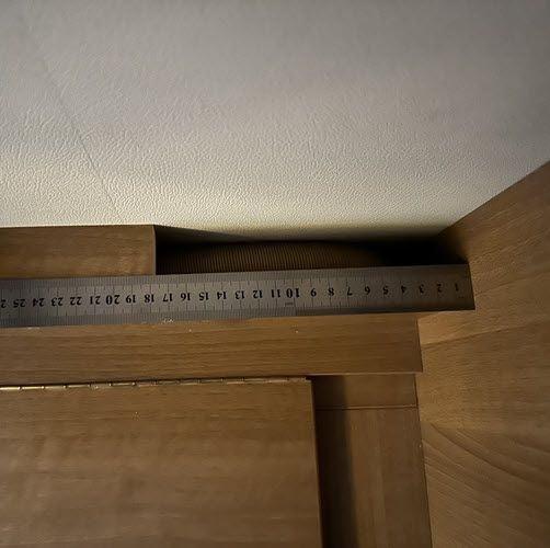 Schlafbereich 178 x 38 mm in einer Ecke