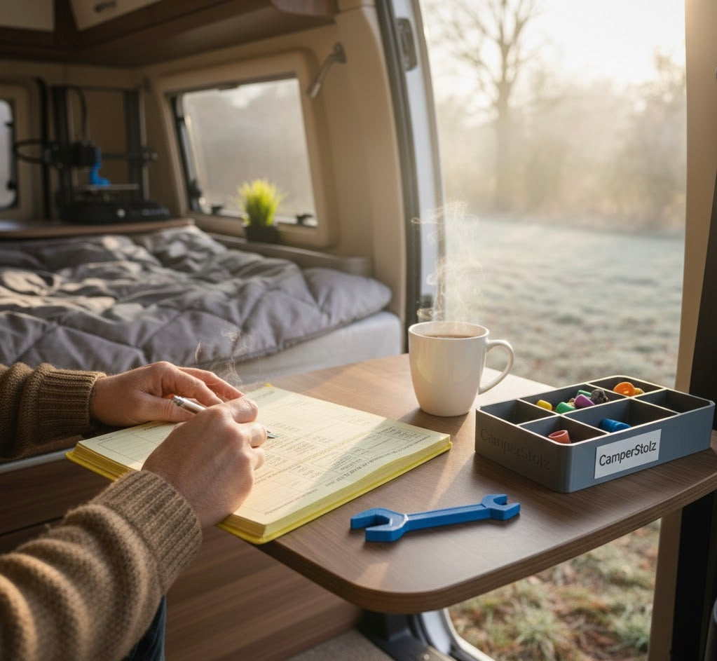 Februar-Sonne im Camper. Warum wir jetzt schon die Saison 2026 planen.