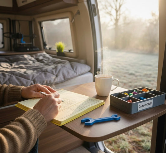 Februar-Sonne im Camper. Warum wir jetzt schon die Saison 2026 planen.