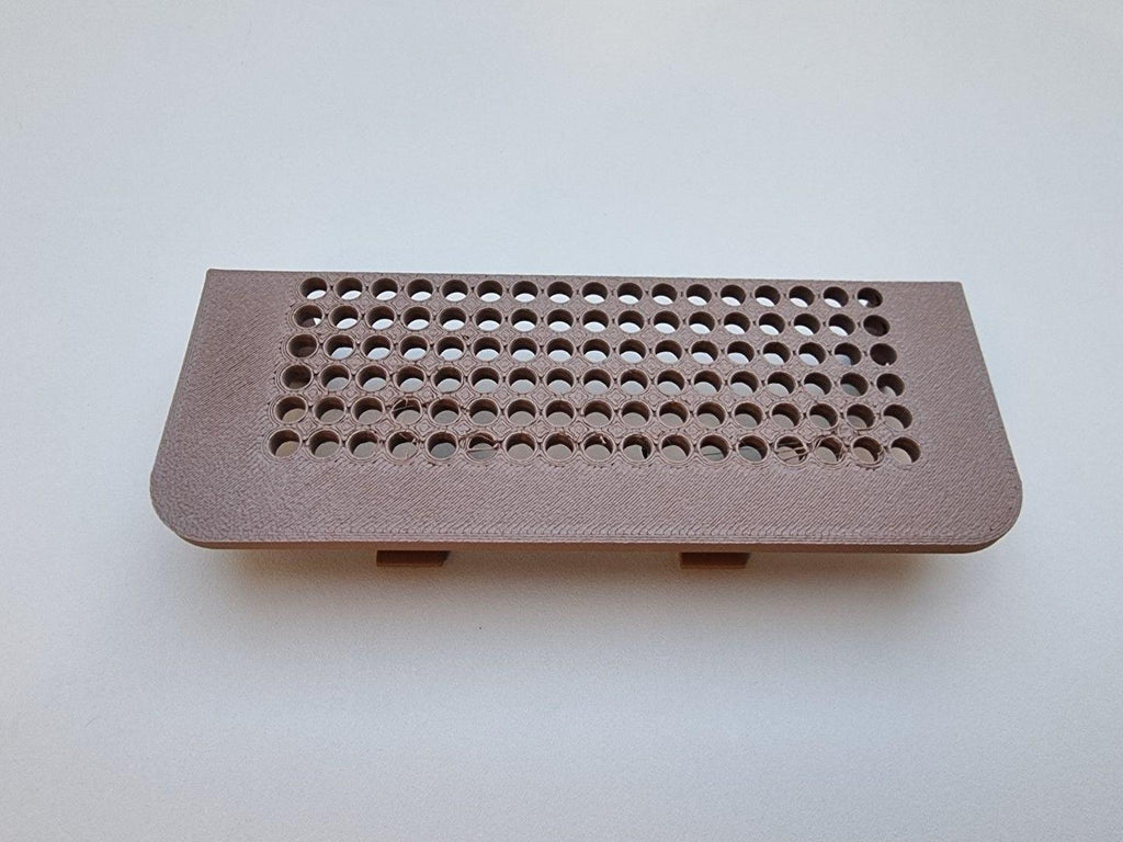 Schlafbereich 100 x 40 direkt an der Wand braun ohne Kabelauslass