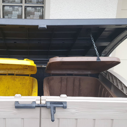 Halter für die Kette Mülleimerbox