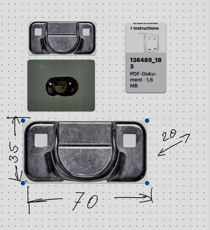 Abdeckung für Thule Fahrradträger BC Adapter
